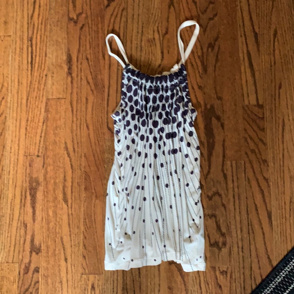 French connection ruched neck a line top
